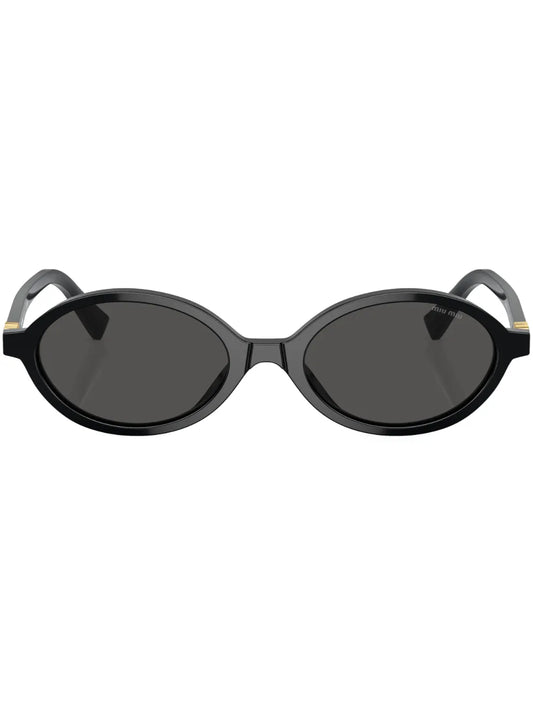 Miu Miu Eyewear lunettes de soleil ovales à logo